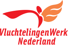 Het logo van Vluchtelingenwerk Nederland